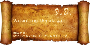 Valentiny Dorottya névjegykártya